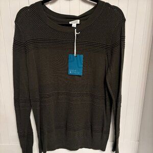 Market and Spruce Rowan Textured Cotton Blend Sweater